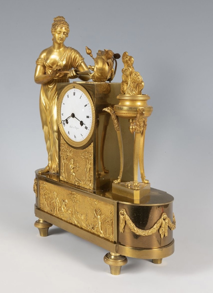 Élégante pendule d’époque Empire , France, vers 1825-photo-2