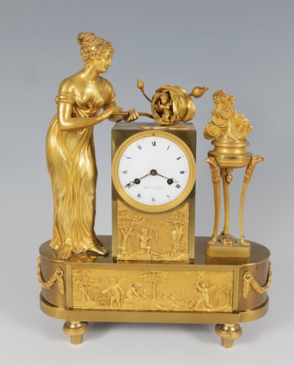 Élégante pendule d’époque Empire , France, vers 1825