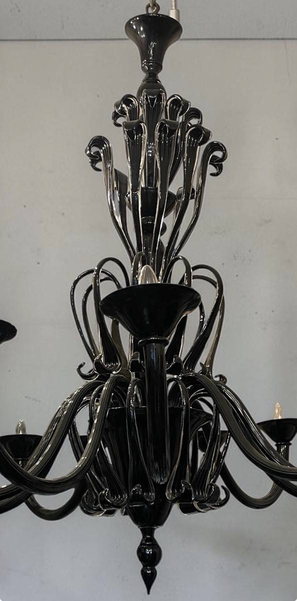 Murano Glass Chandelier With 12 Arms Circa 1970-photo-2