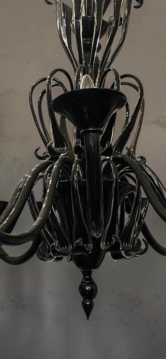 Murano Glass Chandelier With 12 Arms Circa 1970-photo-4