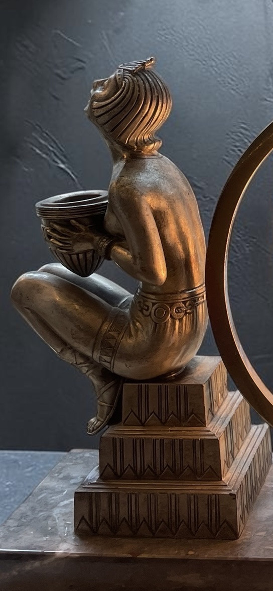 Jacques Limousin Egyptian Art Deco Lamp-photo-3