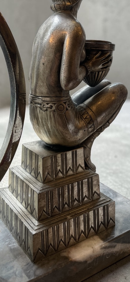 Jacques Limousin Egyptian Art Deco Lamp-photo-1