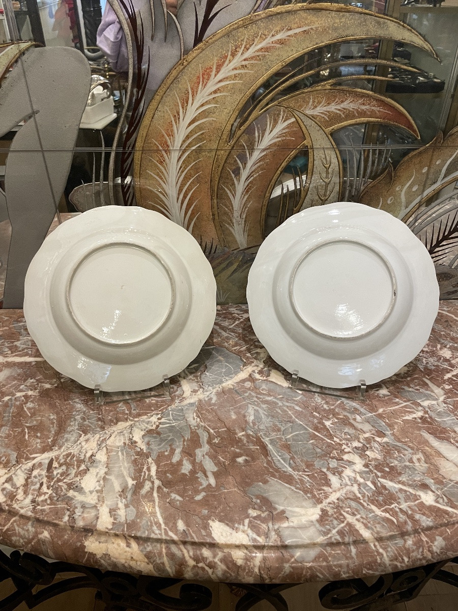 Pair Of Chinese Export Porcelain Plates – Compagnie Des Indes Late 18th Century Period-photo-4