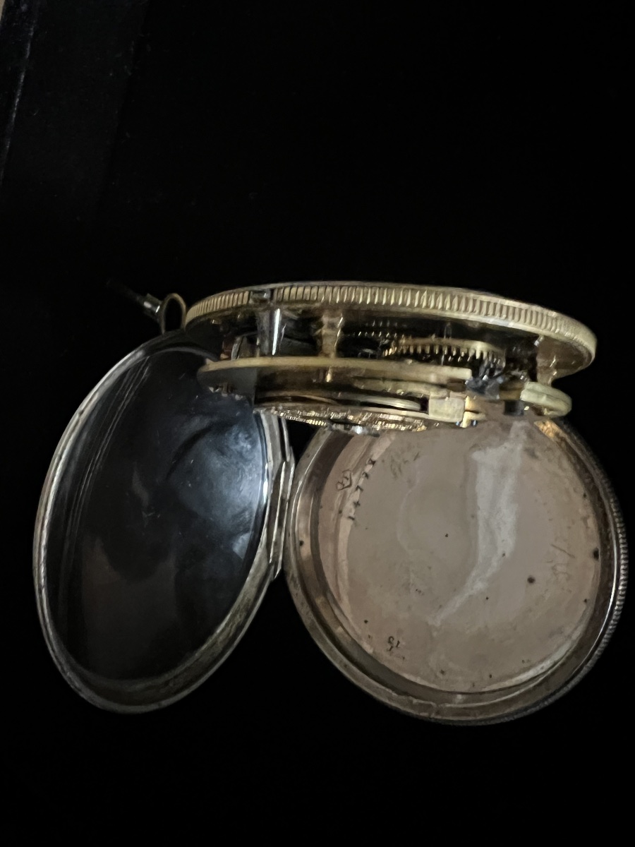 Empire Silver Gousset Watch Signed Lamy à Paris - Circa 1800 / 1820-photo-3