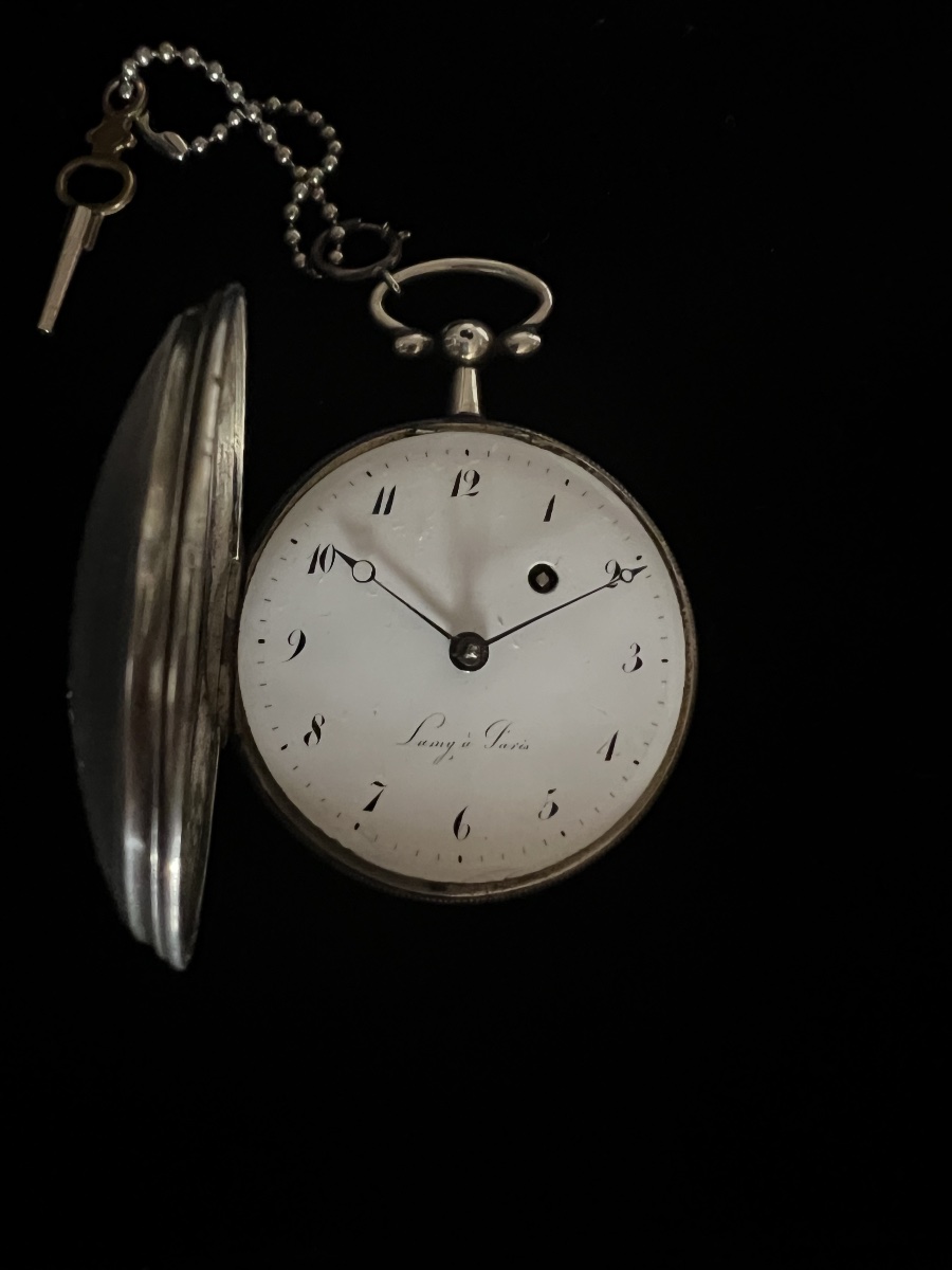 Empire Silver Gousset Watch Signed Lamy à Paris - Circa 1800 / 1820