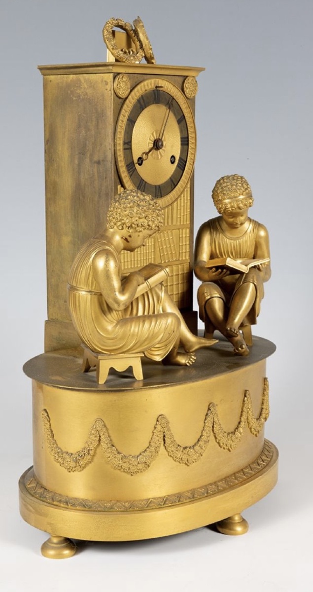 Pendule de cheminée « La Bibliothèque »  France, époque Restauration, vers 1830-photo-2