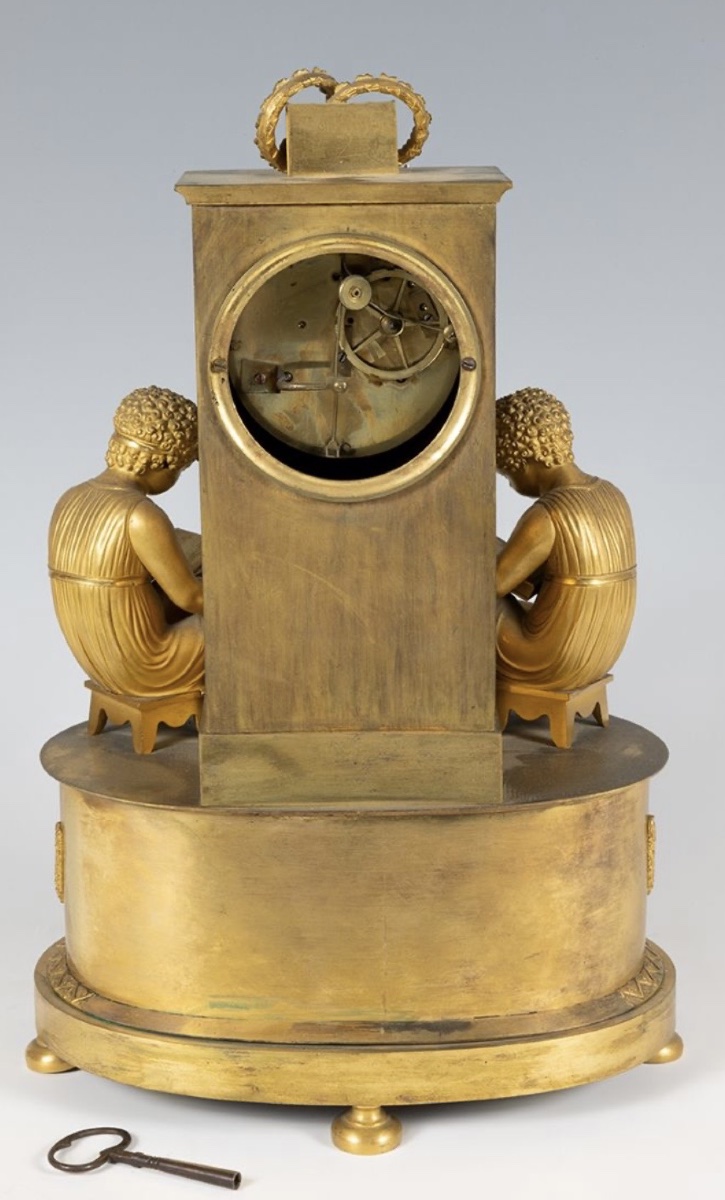 Pendule de cheminée « La Bibliothèque »  France, époque Restauration, vers 1830-photo-1