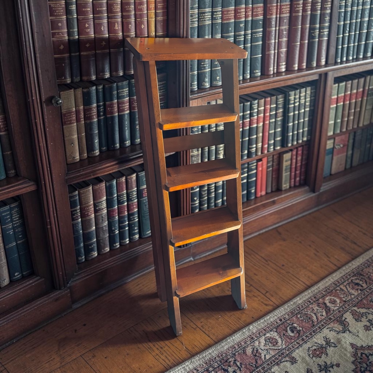 Escabeau de bibliothèque pliant Lovelock en acajou – Angleterre XIX Siècle -photo-2