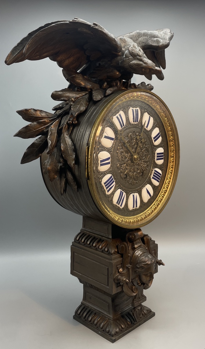 Clock With An Imperial Eagle – Napoleon III Period, Circa 1855-photo-2