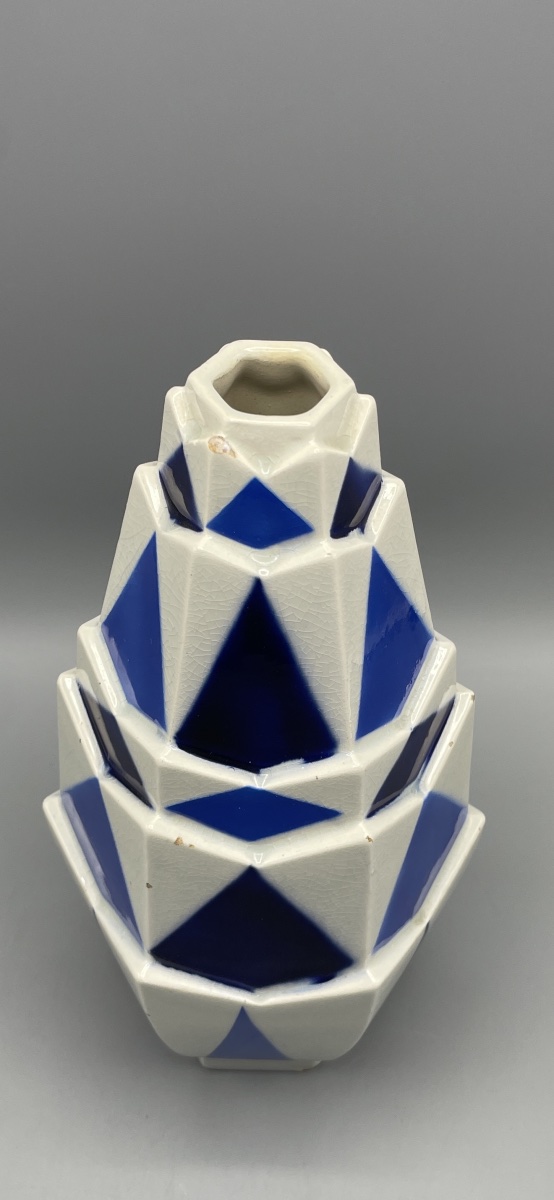 Modernist Art Deco Vase, Saint-clément, Model 777, Circa 1930-photo-3