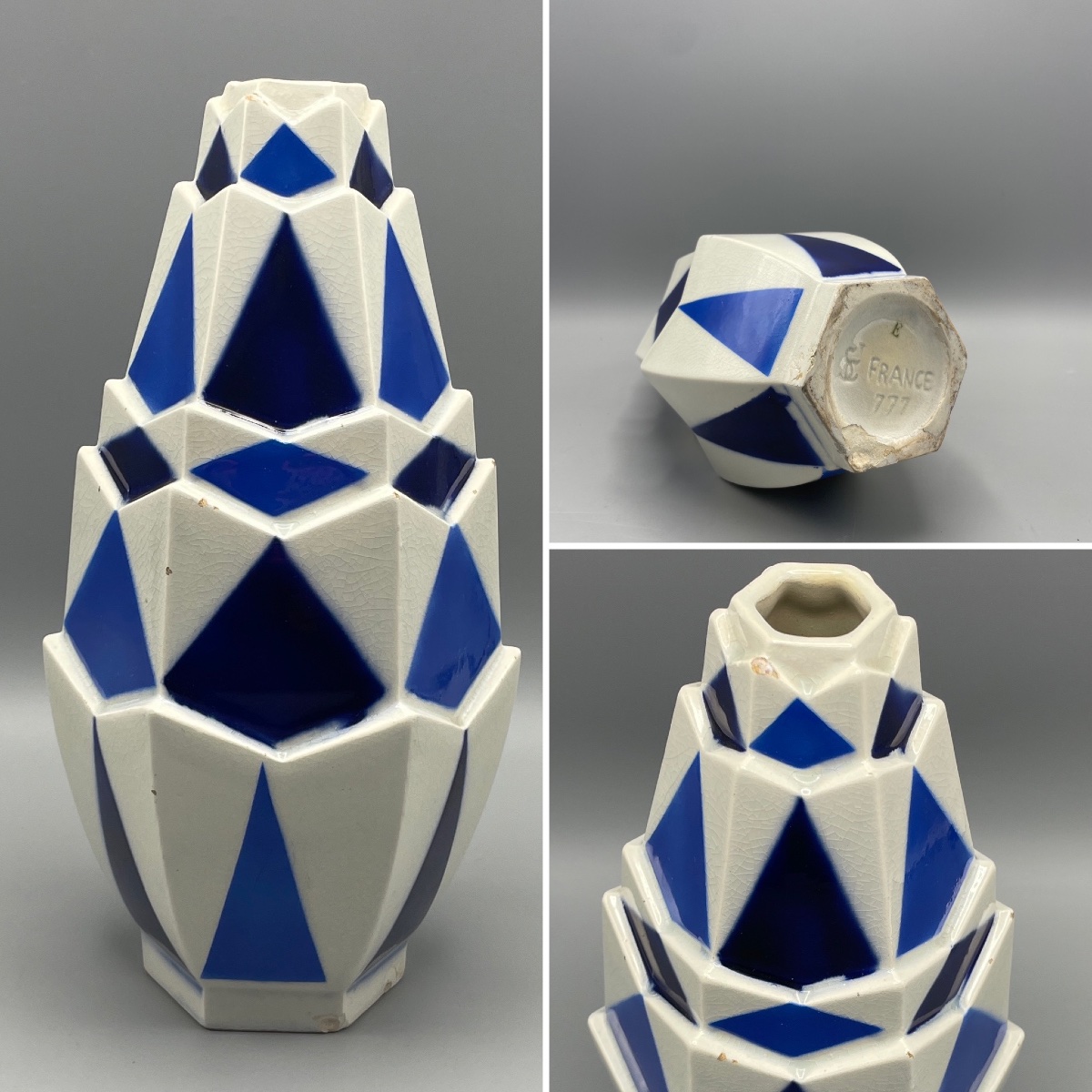 Modernist Art Deco Vase, Saint-clément, Model 777, Circa 1930