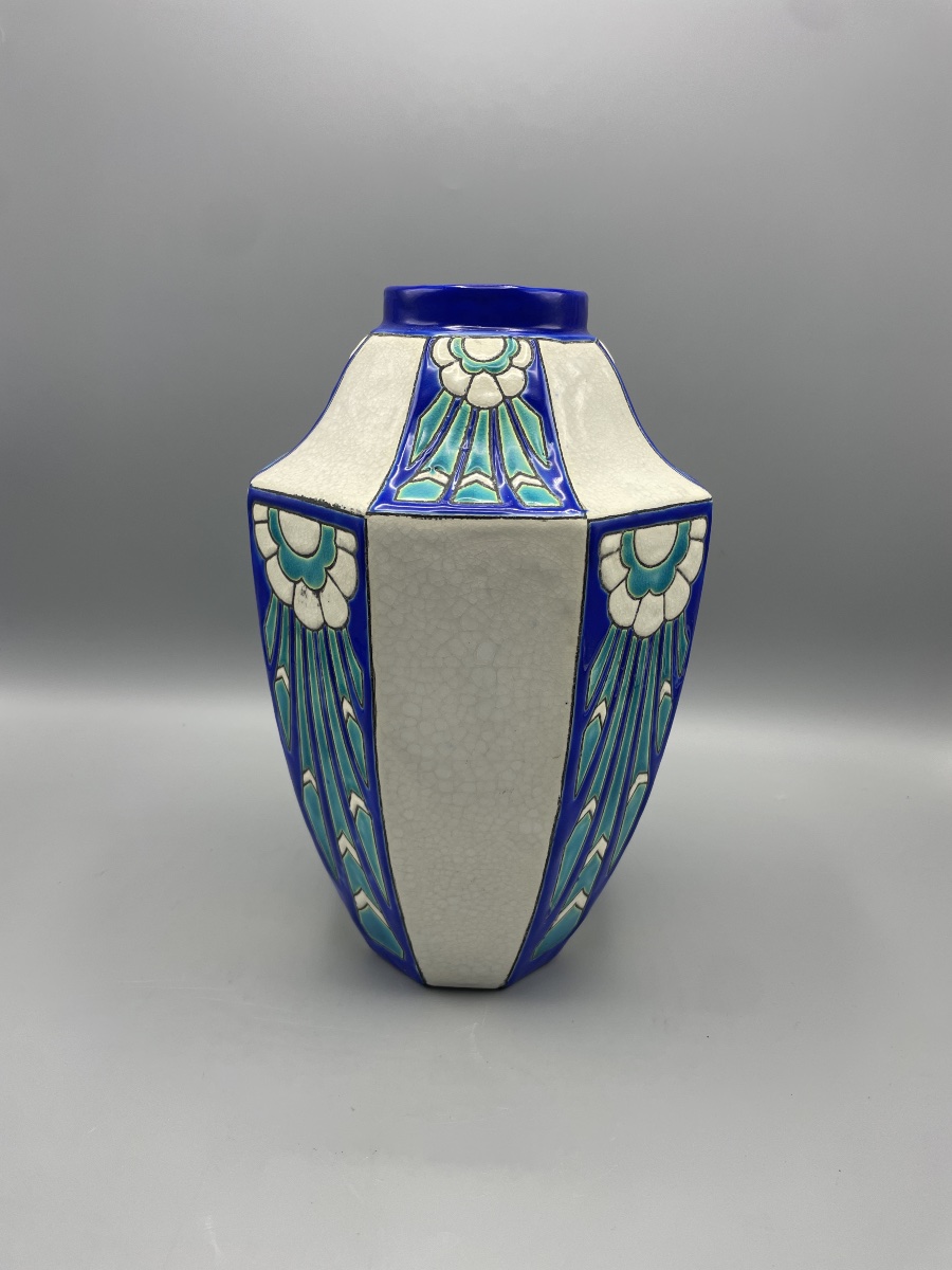 Charles Catteau pour Boch Frères Keramis  Vase Art Déco, vers 1926-photo-3