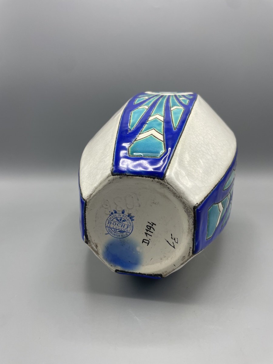 Charles Catteau pour Boch Frères Keramis  Vase Art Déco, vers 1926-photo-4