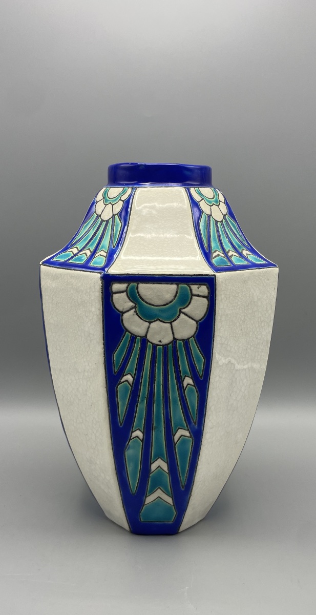 Charles Catteau pour Boch Frères Keramis  Vase Art Déco, vers 1926-photo-3