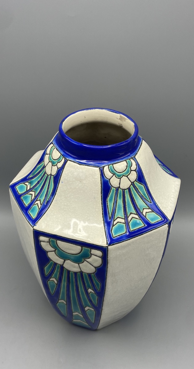 Charles Catteau pour Boch Frères Keramis  Vase Art Déco, vers 1926-photo-4
