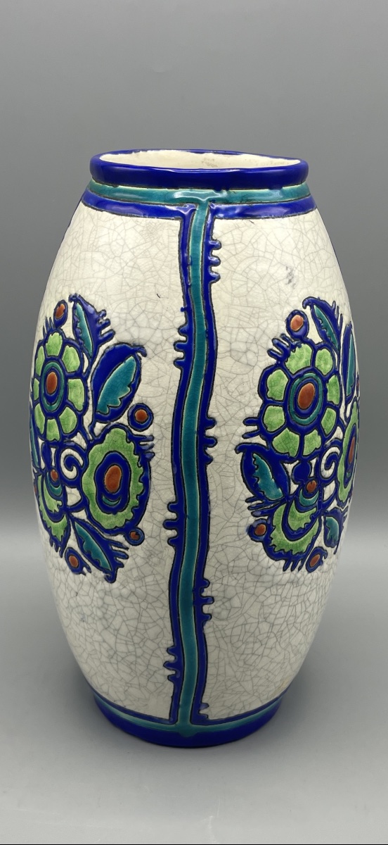 Charles Catteau – Vase Art Déco Boch Frères Keramis – Décor D.957 – Vers 1925-photo-3