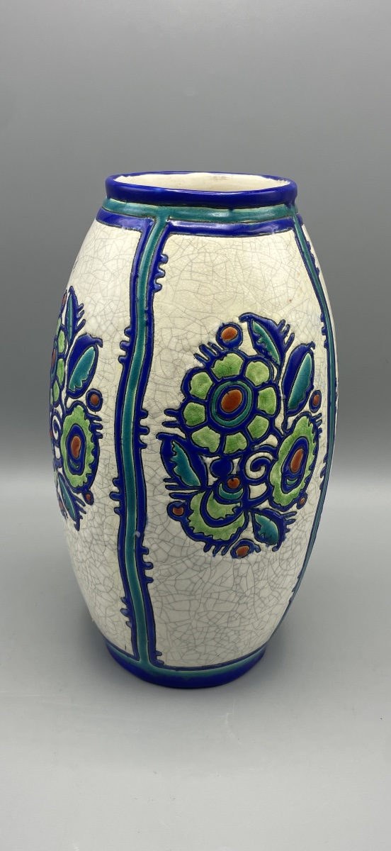 Charles Catteau – Vase Art Déco Boch Frères Keramis – Décor D.957 – Vers 1925-photo-4