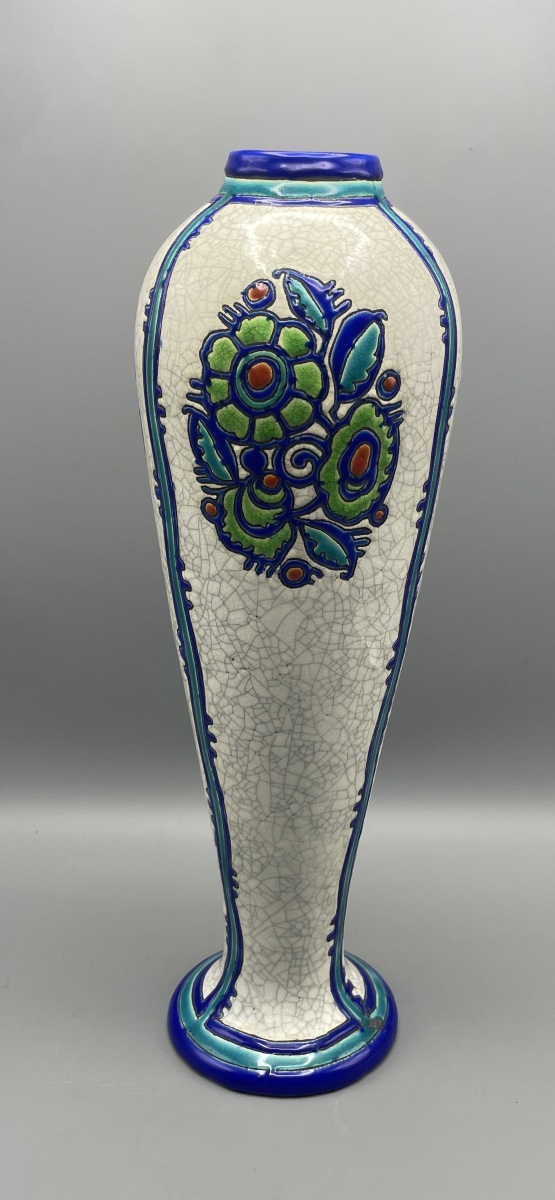 Large Art Deco Vase By Boch Frères Keramis – Charles Catteau – Design D.957
