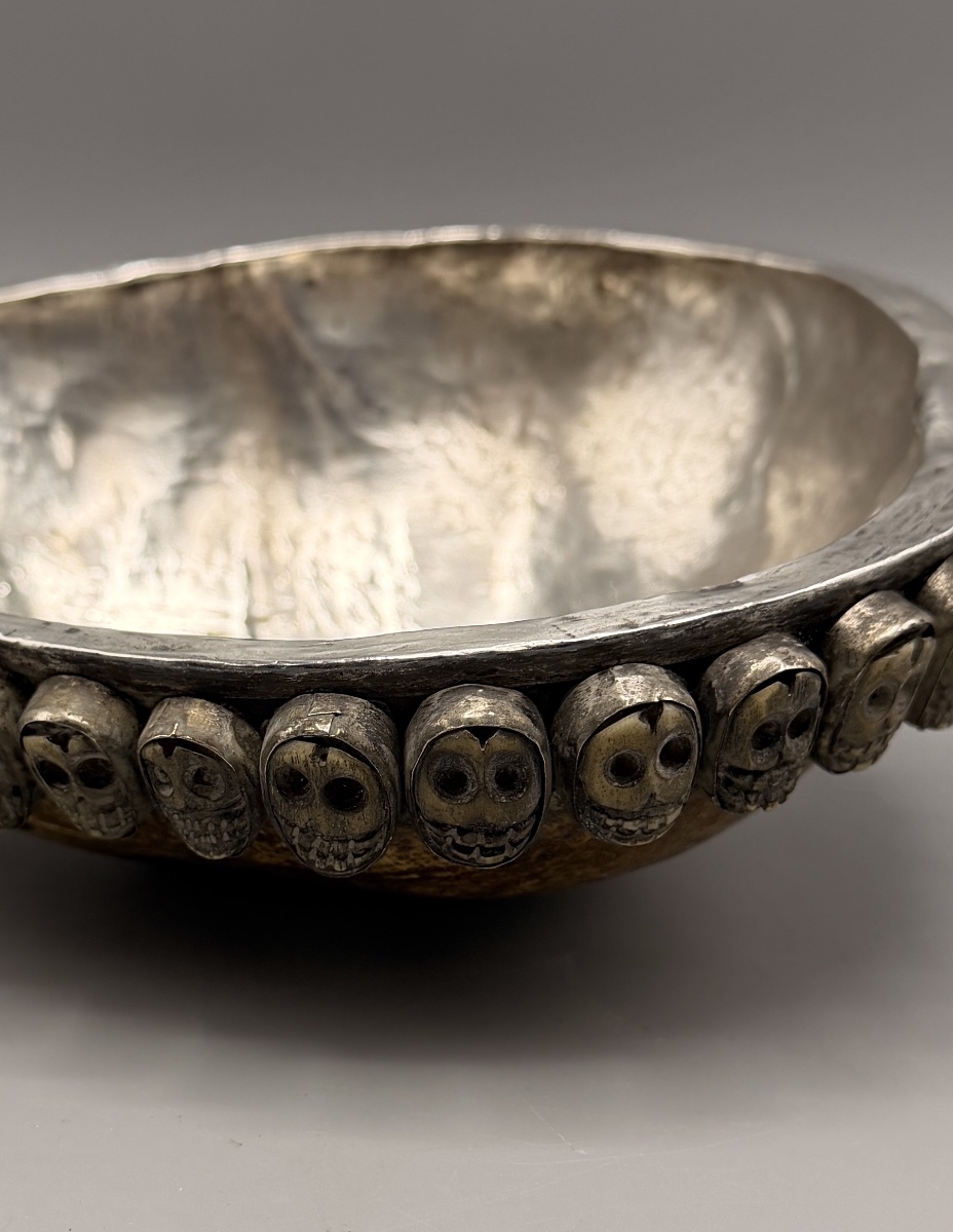 Kapala – Tibetan Libation Cup Made Of Skull And Silver, Late 19th–early 20th Century-photo-2