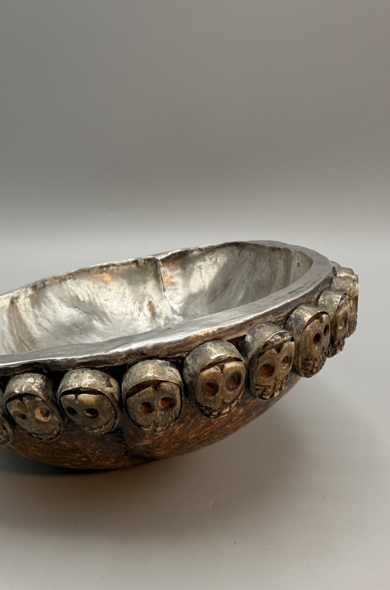 Kapala – Tibetan Libation Cup Made Of Skull And Silver, Late 19th–early 20th Century-photo-4