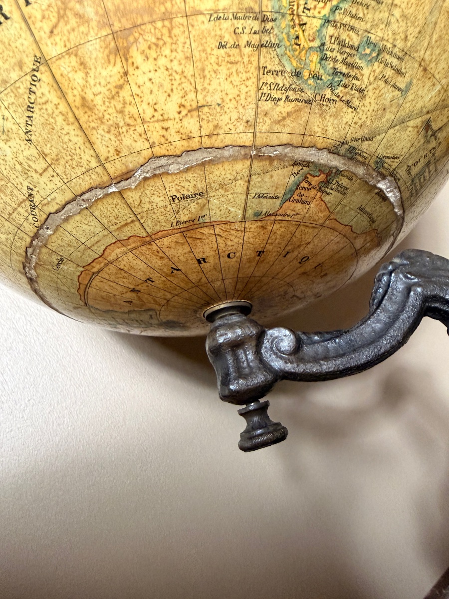 Globe terrestre ancien, J. Lebègue & Cie Éditeurs, Paris – fin XIXe -photo-5