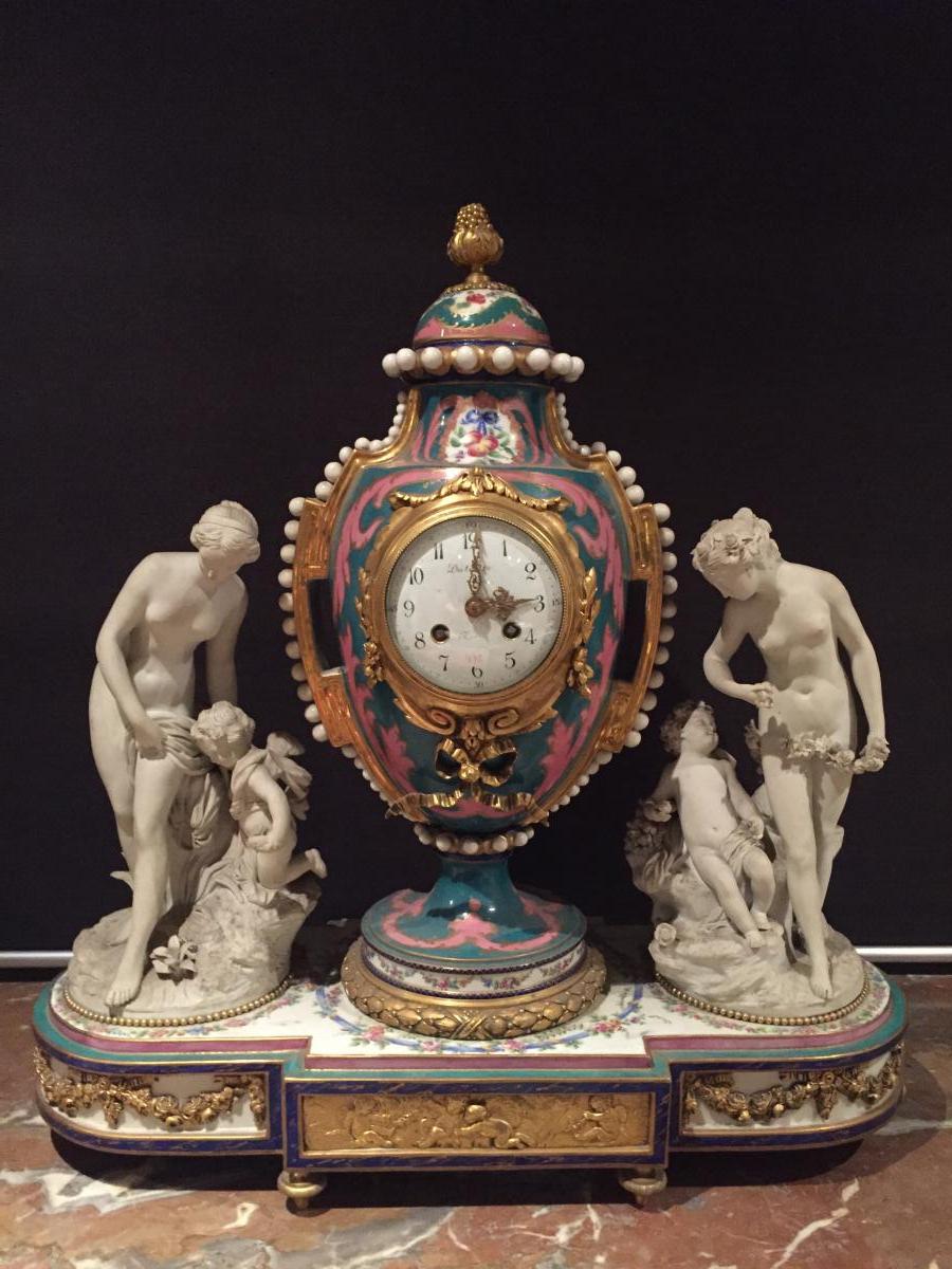 Horloge Française porcelaine de Sèvres 
