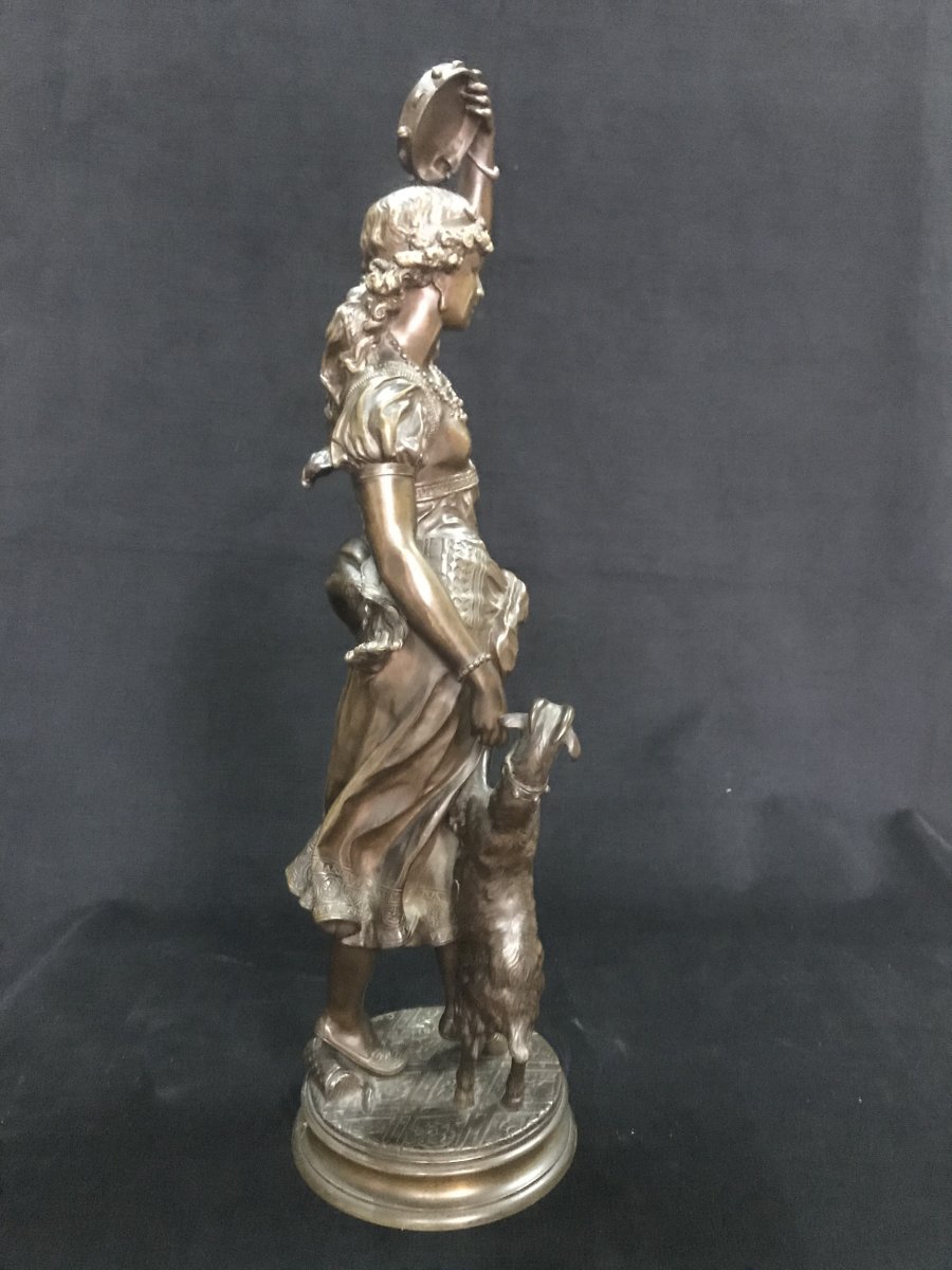 Bronze Sculpture "la Gitane"-photo-4