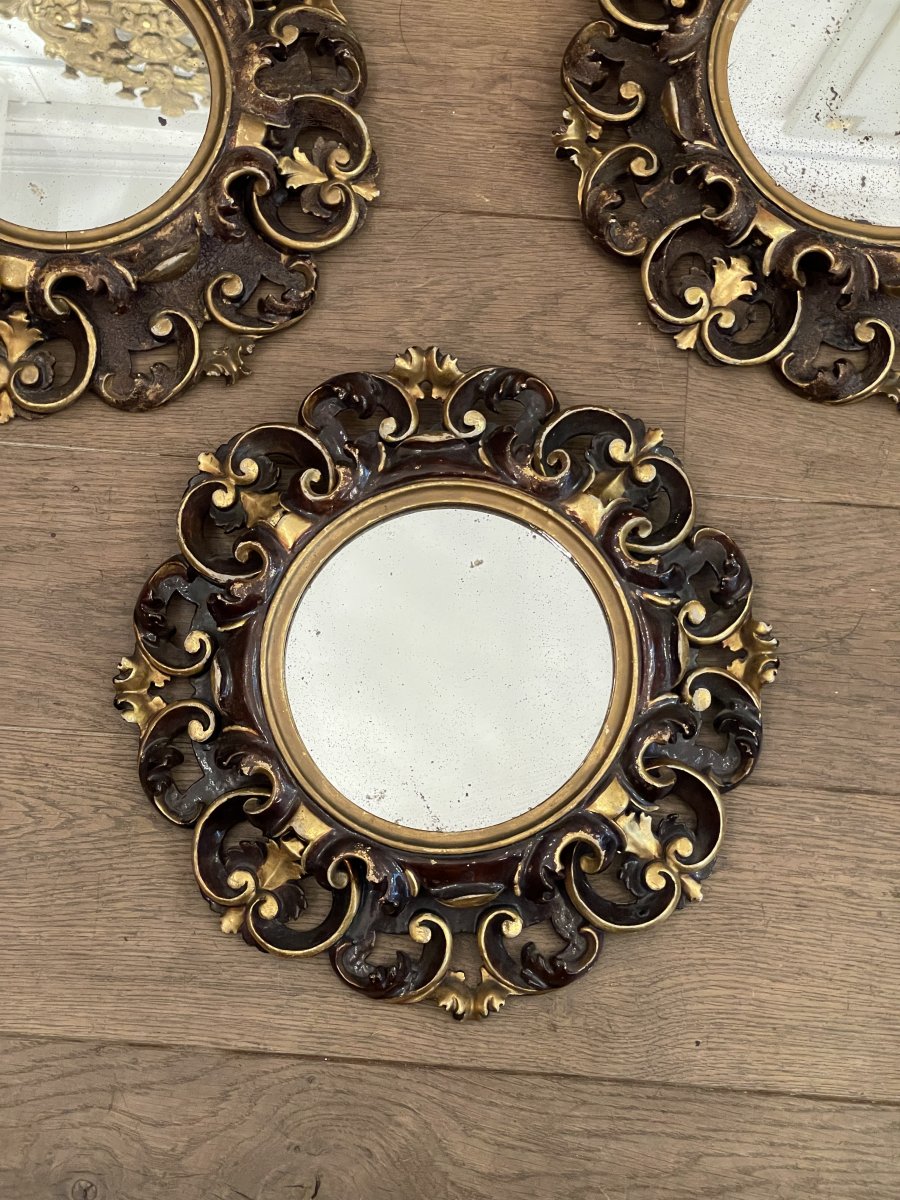 Suite De 3 Miroirs De Style Baroque-photo-2