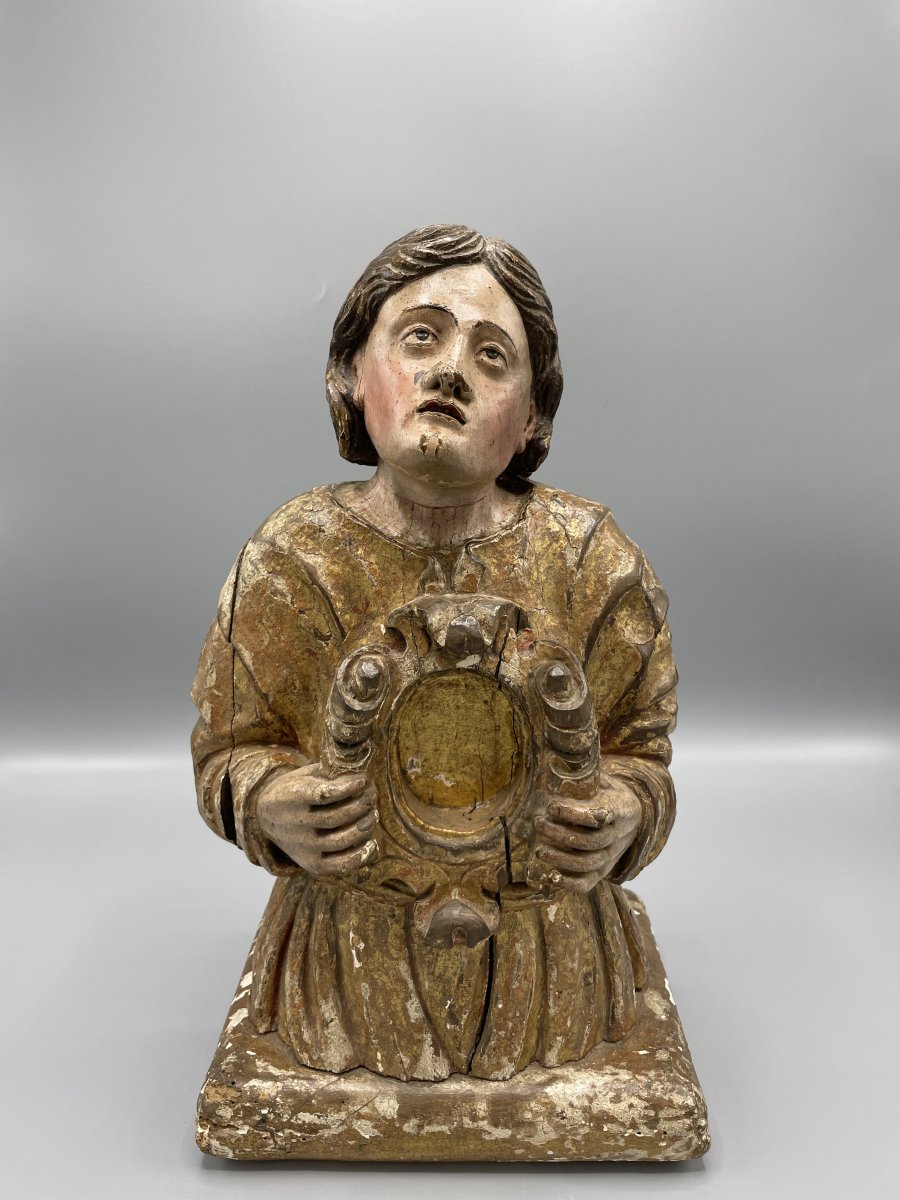 Reliquaire En Bois Sculpté XVIII