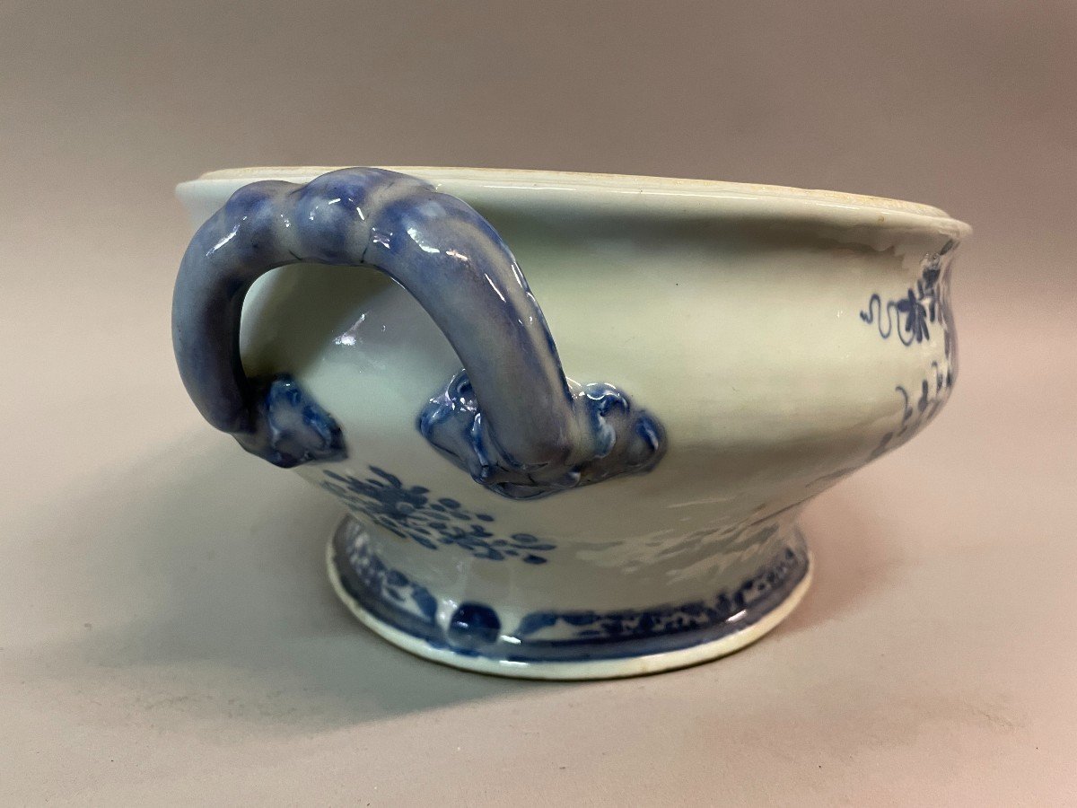 Soup Tureen China Quian Long Blue White XVIII Century-photo-4