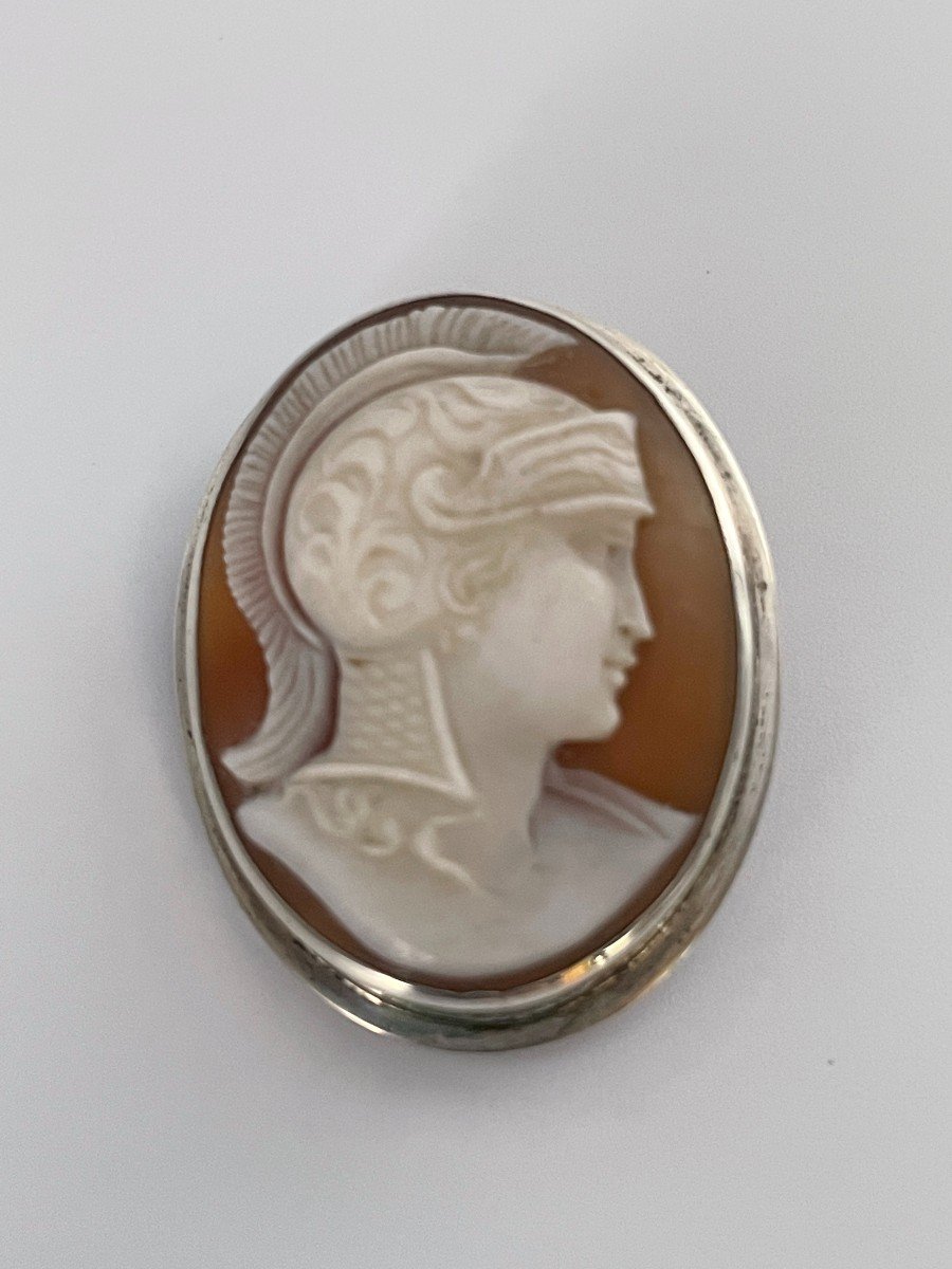 Helmeted Man Cameo Pendant Or Brooch-photo-4