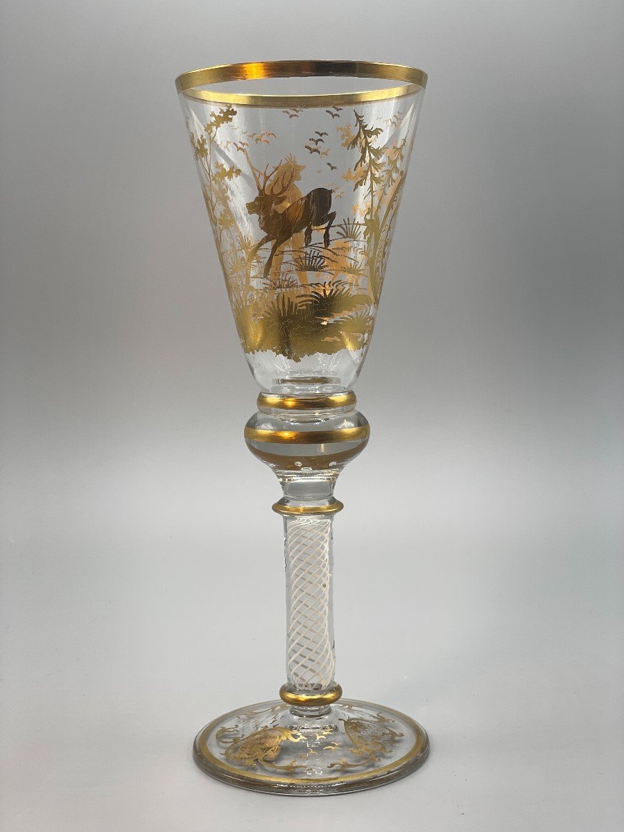 Grand Verre De Chasse XIX Siècle -photo-2