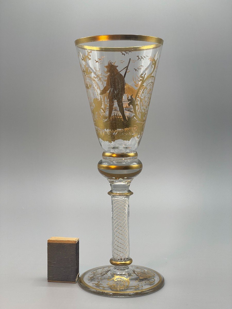 Grand Verre De Chasse XIX Siècle -photo-6