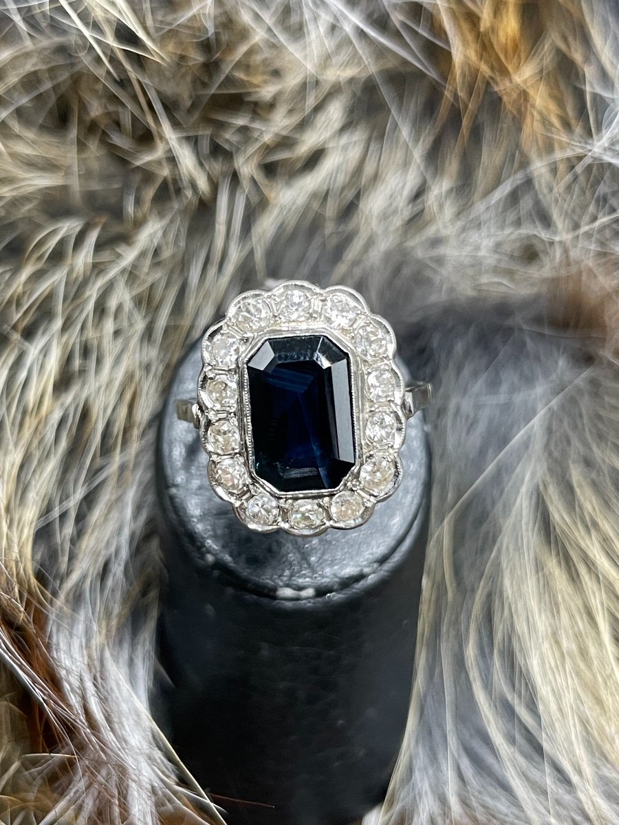 Sapphire And Diamond Ring