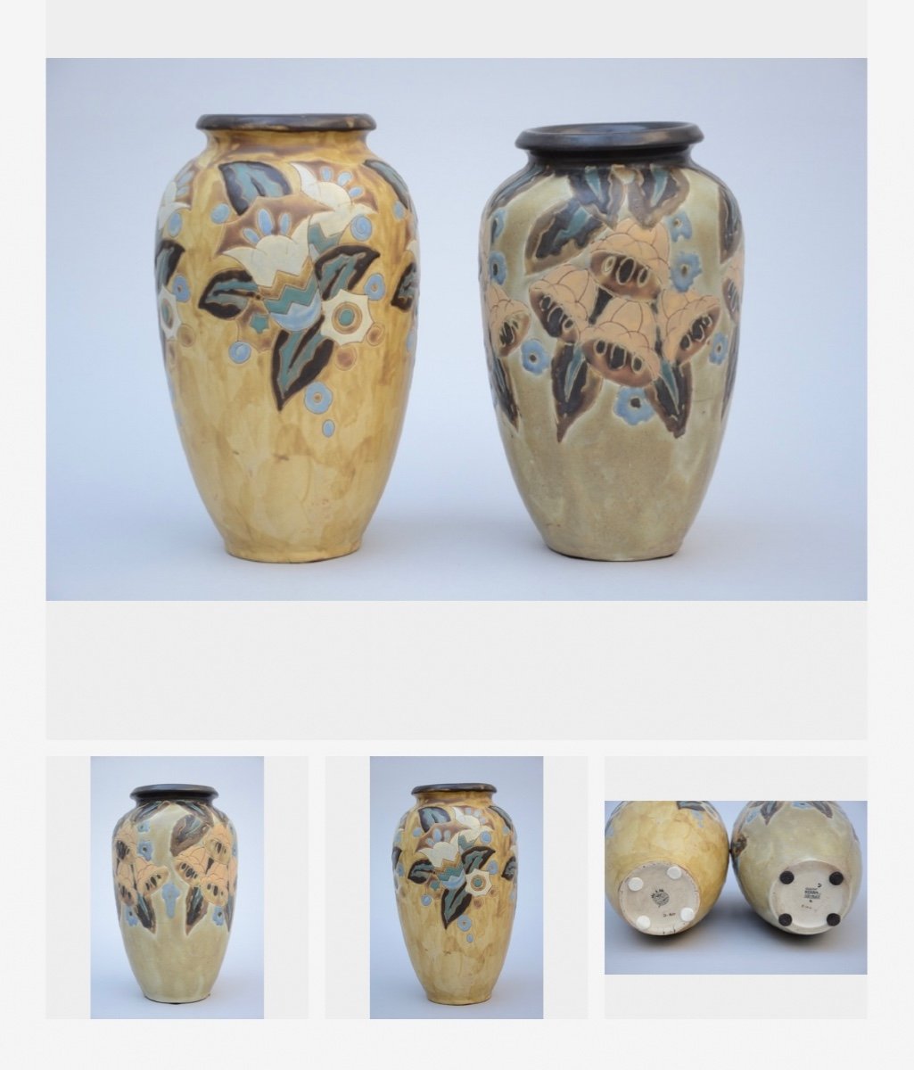 2 Boch Keramis Stoneware Vases-photo-2