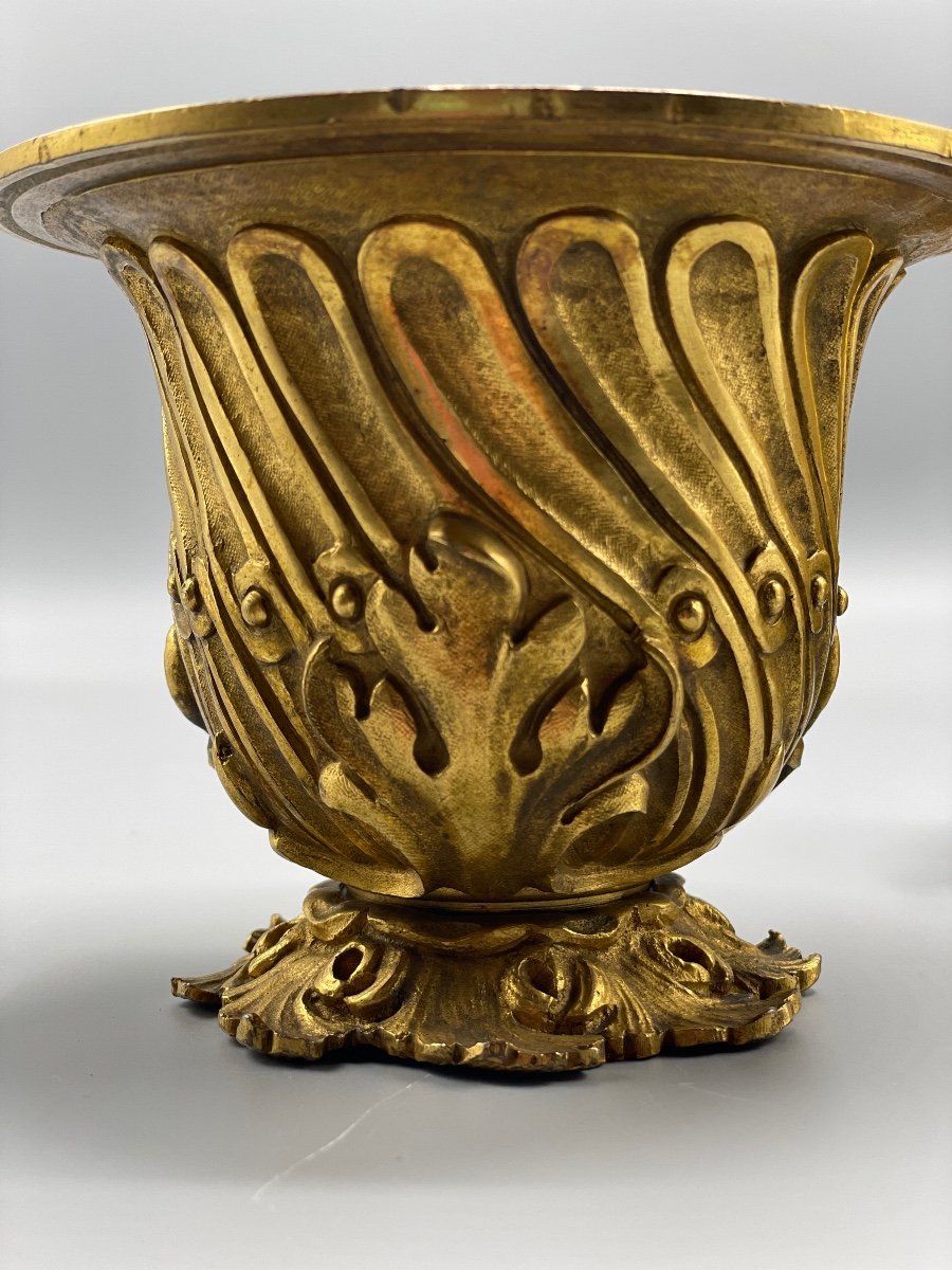 Pair Of Urn In Gilt Bronze XIX Century-photo-3