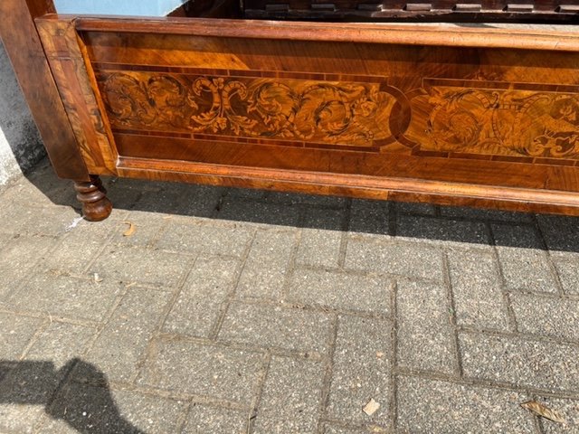 Canopy Bed In Marquetry XVIII Century-photo-2