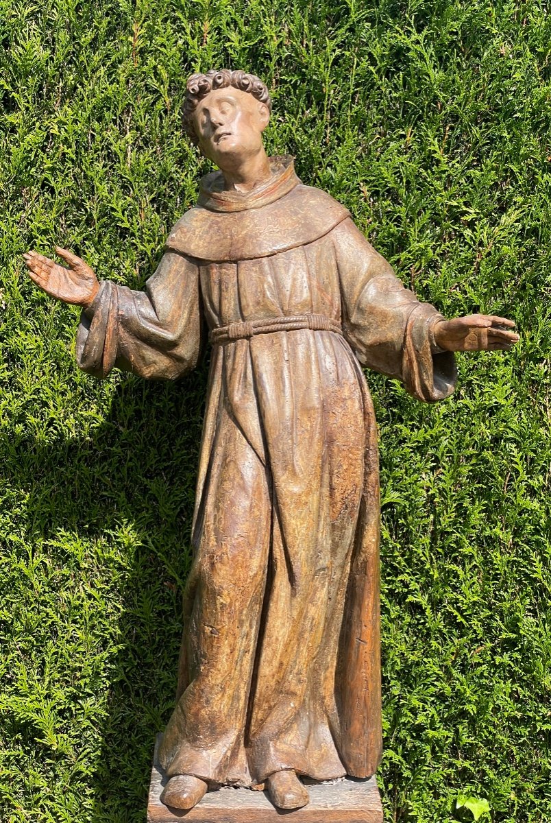 Bois Sculpté Saint Antoine De Padoue XVIII Siècle 