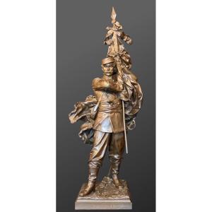 Imposing Bronze Sculpture "homeland" XIX Century