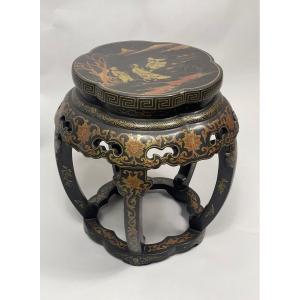 Tabouret à Tambour à Décor De Chinoiserie 