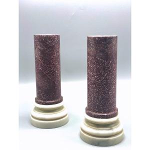 Pair Of Column In Porphyry