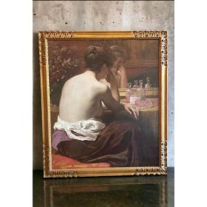 Young Naked Woman In The Mirror