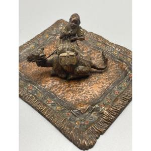 Sculpture En Bronze De Vienne Polychrome XIXe Siècle