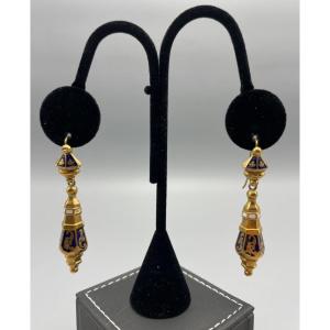 Gold Earrings France 1880