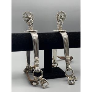 Pair Of Spur In Sterling Silver