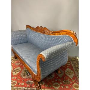 19th Century Mahogany Wood Sofa 