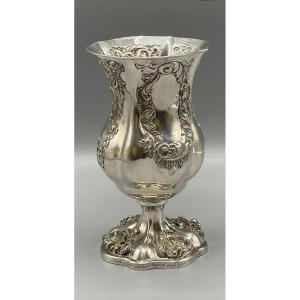Austrian Louis XV Style Vase In Ma Silver