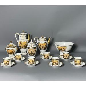 Coffee Service Was From The Empire Period In Porcelain 