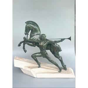 Sculpture D’époque Art Déco « L’appel » Max Le Verrier