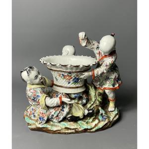 19th Century Polychrome Porcelain Centerpiece 